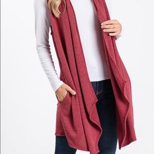Boutique Brand, Hemish USA - Tunic Length Vest with Pockets